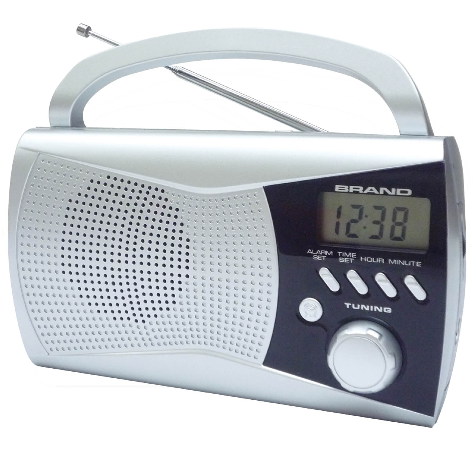 2/3 Band Portable Radio with Digital Alarm Clock